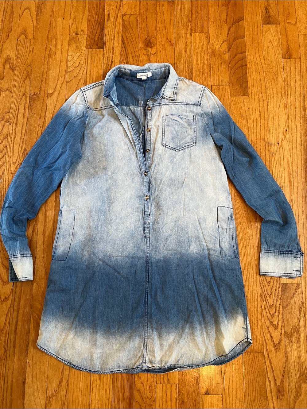 Chocolate Denim Shirt in Ombré Blues